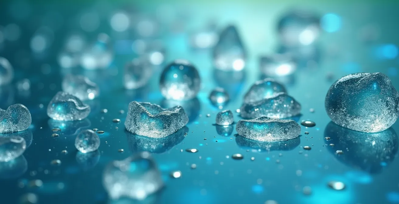 Mikroskopische Aufnahme von Mikroplastikpartikeln in Wasserproben