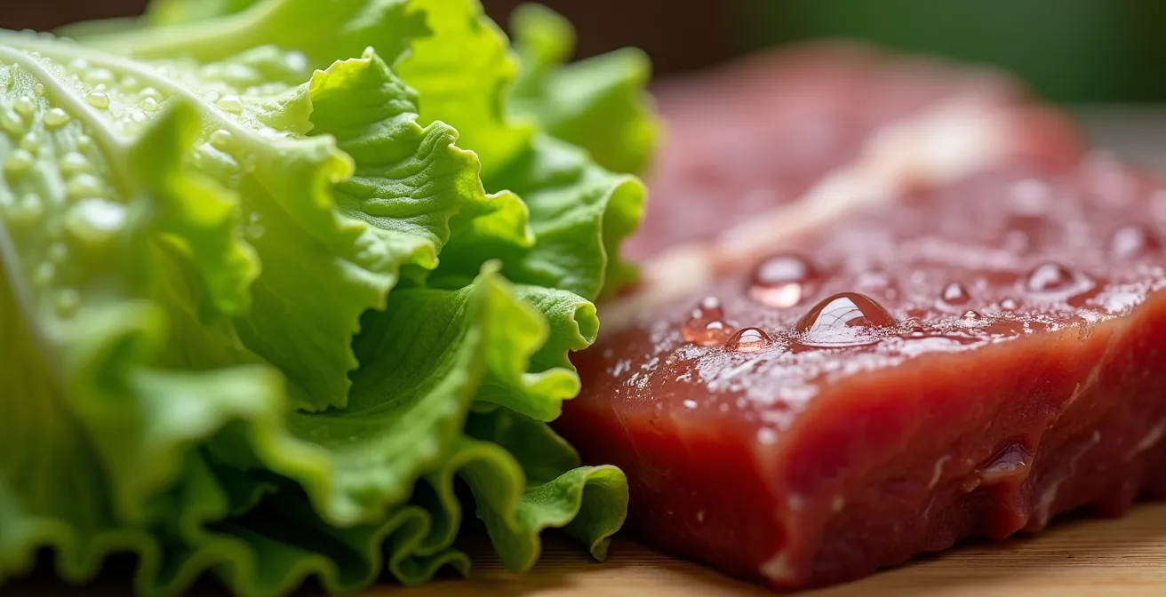 Der versteckte Wasser- und Energieverbrauch in der Fleischproduktion visualisiert